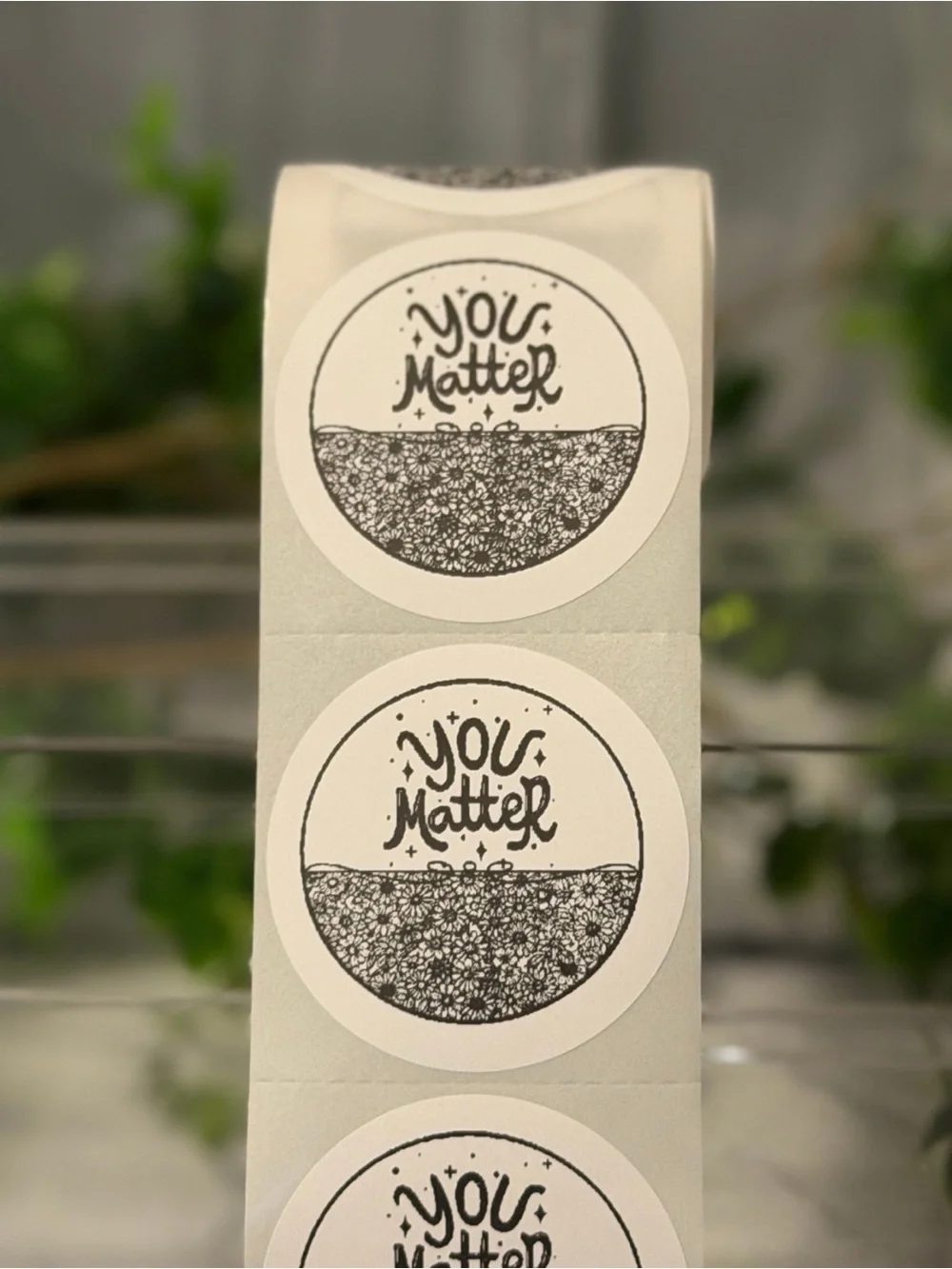 You Matter Floral Encouragement Stickers 2 Inch Round Labels 200 Pack